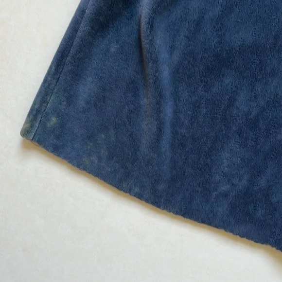 Vintage 70s 80s Velour Asymmetric Collar Belted Elastic Waist Jumpsuit - Picture 11 of 11